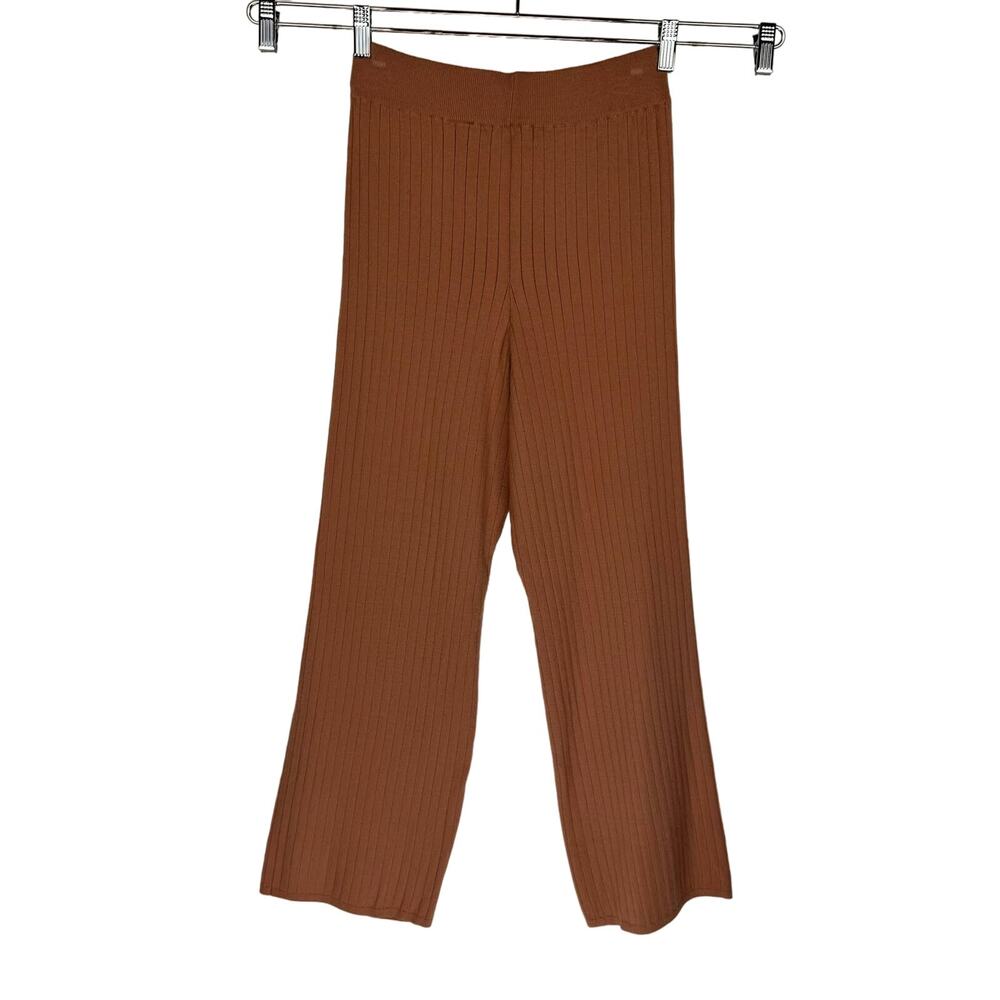 ABERCROMBIE & FITCH | Tan Soft Ribbed Knit Loungewear Pants | Women's M